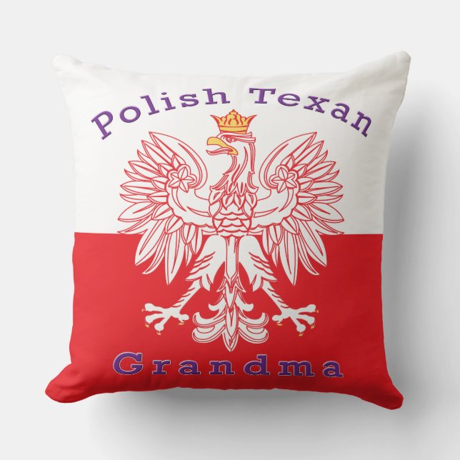 Poolse Texan Eagle Grandma Kussen (Voorkant)