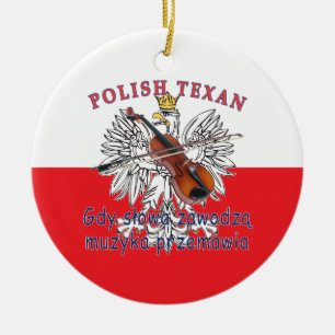 Poolse Texan Eagle Music Speaks Keramisch Ornament