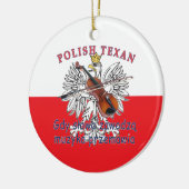 Poolse Texan Eagle Music Speaks Keramisch Ornament (Links)