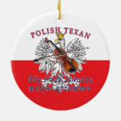 Poolse Texan Eagle Music Speaks Keramisch Ornament (Achterkant)