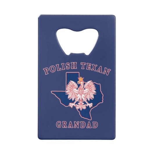Poolse Texan Grandad Creditkaart Flessenopener (Voorkant)