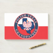 Poolse Texan Grandfather-ronde Post-it® Notes (Op bureau)