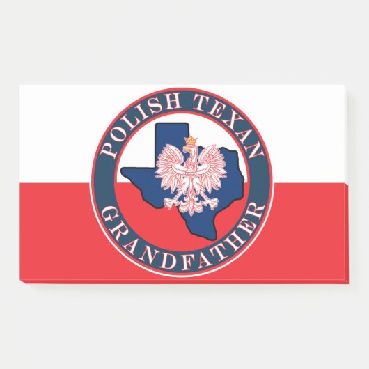 Poolse Texan Grandfather-ronde Post-it® Notes (Voorkant)