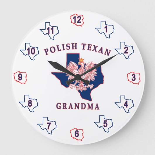 Poolse Texan Grandma Grote Klok (Voorkant)