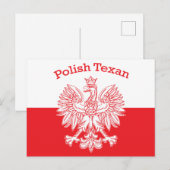 Poolse Texan White Eagle Briefkaart (Voorkant / Achterkant)