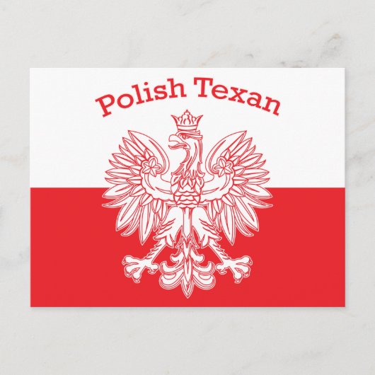 Poolse Texan White Eagle Briefkaart (Voorkant)