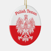 Poolse Texan White Eagle Keramisch Ornament (Rechts)