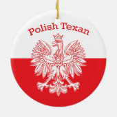 Poolse Texan White Eagle Keramisch Ornament (Achterkant)
