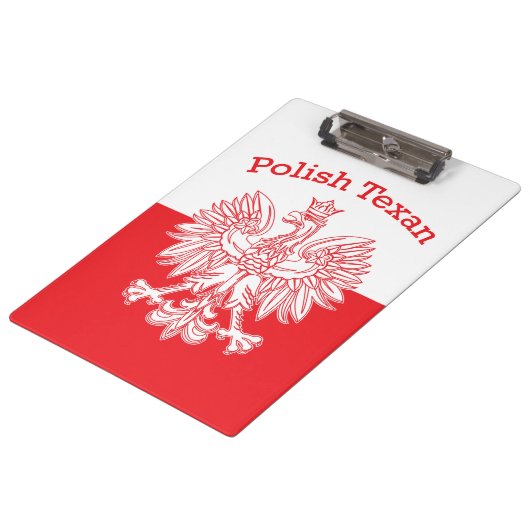 Poolse Texan White Eagle Klembord (Gekanteld)