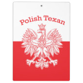Poolse Texan White Eagle Klembord (Achterkant)