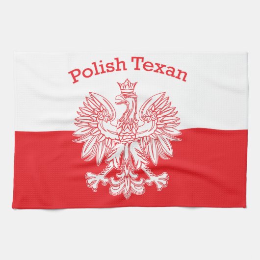 Poolse Texan White Eagle Theedoek (Horizontaal)