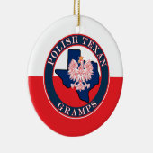Poolse textielronde keramisch ornament (Rechts)