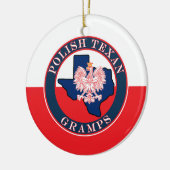 Poolse textielronde keramisch ornament (Links)