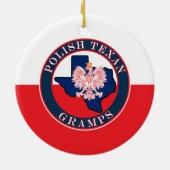 Poolse textielronde keramisch ornament (Achterkant)