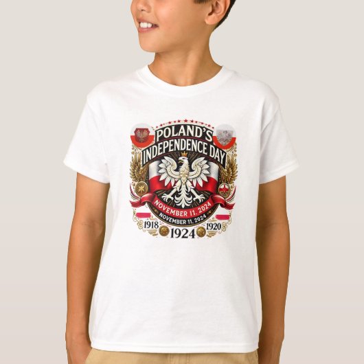 Poolse trots: Onafhankelijkheidsdag 2024 T-shirt (Voorkant)