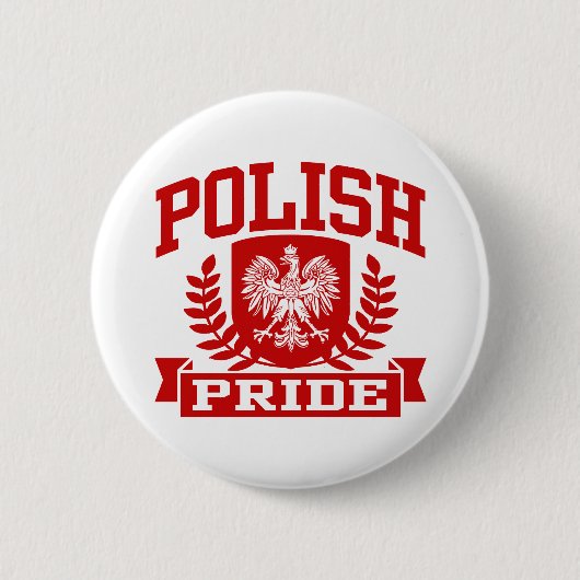 Poolse trots ronde button 5,7 cm (Voorkant)