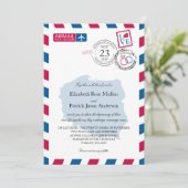 Poolse uitnodiging tot weddenschap op het vliegvel (Staand voorkant)