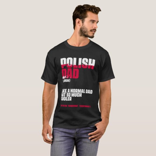 Poolse vader Definitie Polen Papa Vaderdag Po T-shirt (Voorkant volledig)