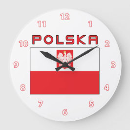 Poolse valk vlag met polska wandklok