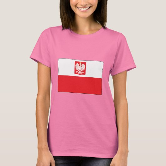 Poolse valkvlag-dames T-Shirt (Voorkant)