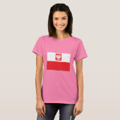 Poolse valkvlag-dames T-Shirt (Voorkant volledig)