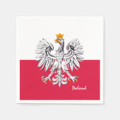 Poolse vlag & adelaar, Polen partij mode / sport Servet (Voorkant)