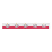 Poolse vlag & adelaar symbool, Polen vakantie / sp Grosgrain Lint (Voorkant)