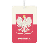 Poolse vlag Air Freshener, Polen Luchtverfrisser (Achterkant)