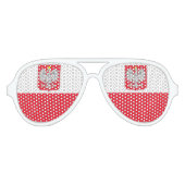 Poolse vlag aviator zonnebril (Voorkant)