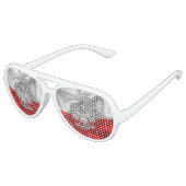 Poolse vlag aviator zonnebril (Gekanteld)