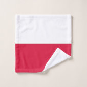 Poolse vlag bad handdoek (Wasdoekje)