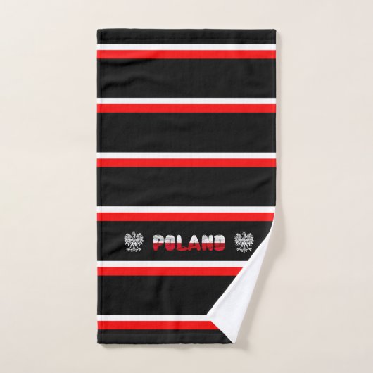 Poolse vlag bad handdoek (Handdoek)