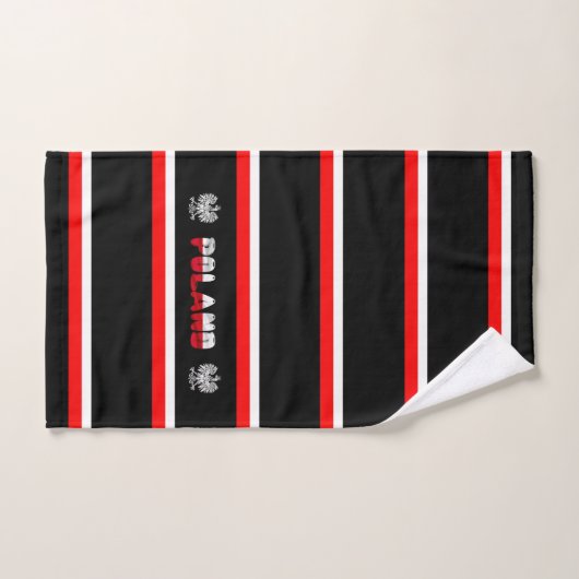 Poolse vlag bad handdoek (Handdoek)