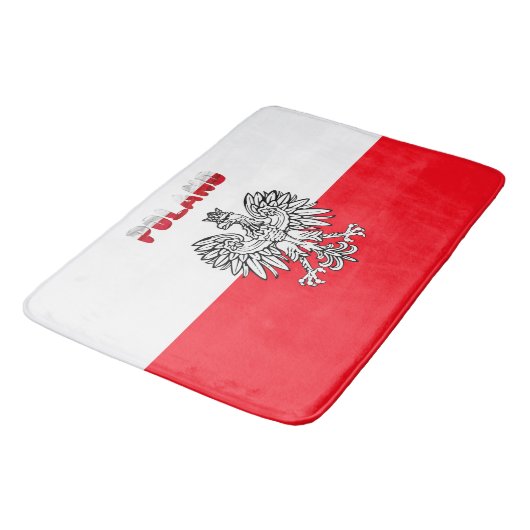 Poolse vlag badmat (Gekanteld)