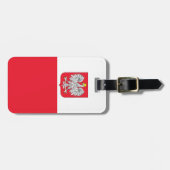 Poolse vlag bagagelabel (Voorkant horizontaal)