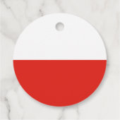 Poolse vlag bedankjes labels (Achterkant)