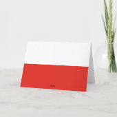 Poolse vlag bedankkaart (Achterkant)