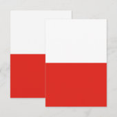 Poolse vlag bedankkaart (Voorkant / Achterkant)