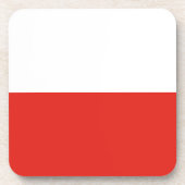 Poolse vlag bier onderzetter (Voorkant)