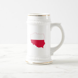 Poolse vlag Bier Stein Bierpul
