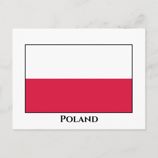 Poolse vlag briefkaart (Voorkant)