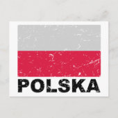 Poolse vlag briefkaart (Voorkant)