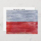 Poolse vlag briefkaart (Voorkant / Achterkant)