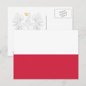 Poolse Vlag Briefkaart (Voorkant / Achterkant)