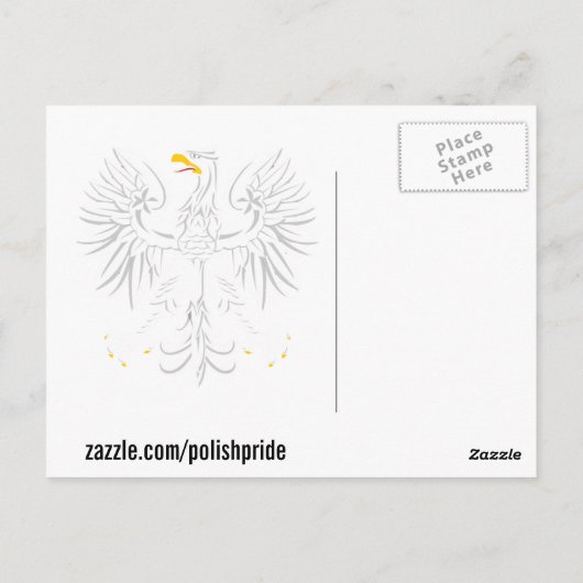 Poolse Vlag Briefkaart (Achterkant)