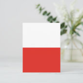 Poolse vlag briefkaart (Staand voorkant)