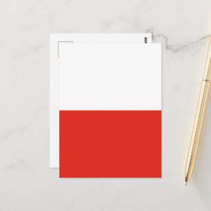 Poolse vlag briefkaart