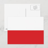 Poolse vlag briefkaart (Voorkant / Achterkant)
