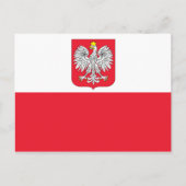 Poolse vlag briefkaart (Voorkant)