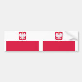 Poolse vlag bumpersticker (Voorkant)